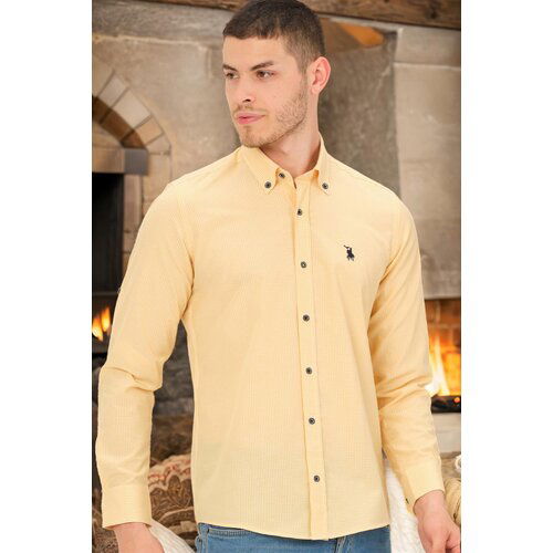 Dewberry G776 MEN'S SHIRT-PLAIN YELLOW Slike