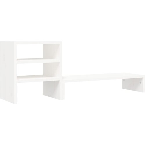 vidaXL Stojalo za zaslon belo 81x20x30 cm trdna borovina, (20768668) Cene
