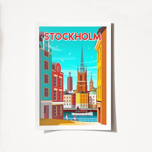 Wallity Poster Stockholm-2014, 50x70 cm Cijene