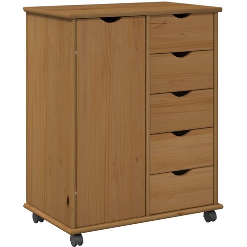  Mobilni ormar Medeno smeđa 63,5 x 39 x 79 cm Čvrsto borovo drvo Slike