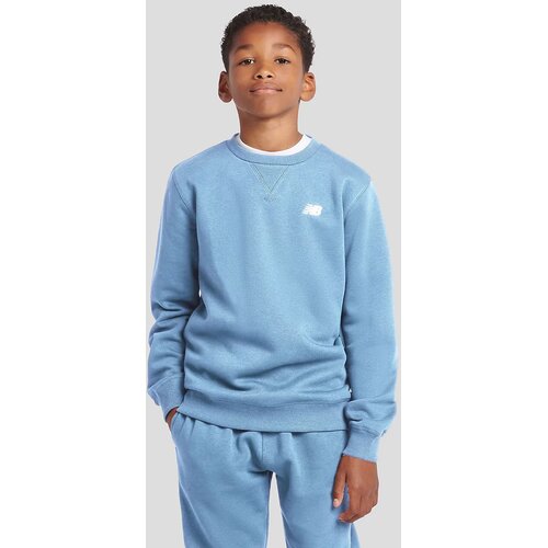 New Balance French Terry Small Logo Crew Kids Pulover heron blue Slike