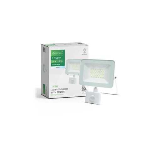 Greentech LED reflektor sa senzorom 2550lm, 30W, 6500K – AFS-30WH Cijene