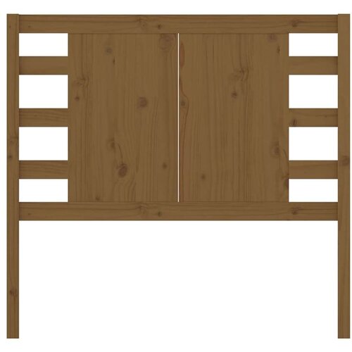  Uzglavlje smeđa boja meda 96 x 4 x 100 cm od masivne borovine Slike