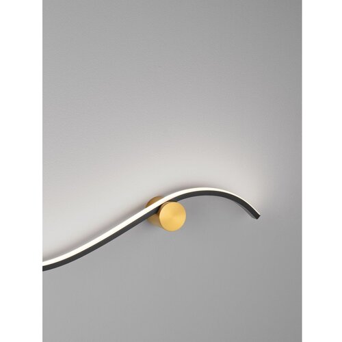 Nova Luce Mat črna aluminijasta LED stenska svetilka Kima &amp;ndash; Slike