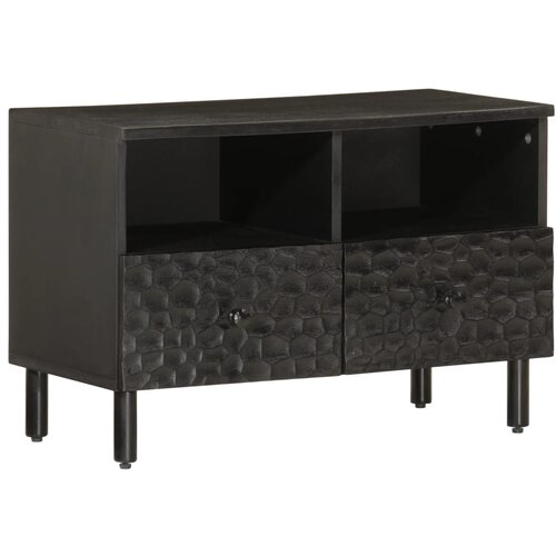 vidaXL TV omarica črna 70x33x46 cm trden mangov les Cene