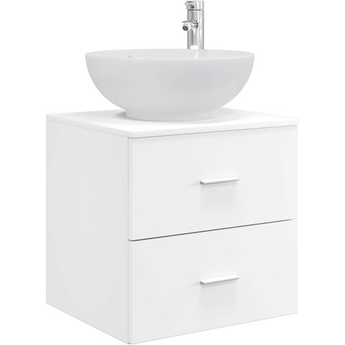 vidaXL Umivalnik s pritrditev na steno Bela 49,5 x 44,5 x 66,5 cm, (5000245584) Cene