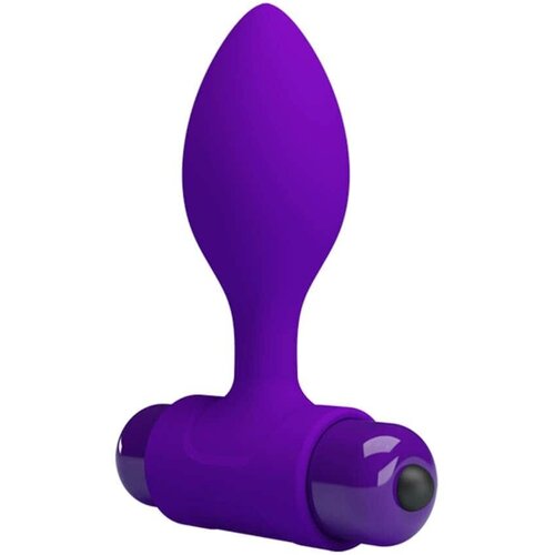  Vibrirajući analni plug, 8.6cm, Ljubičasti Slike