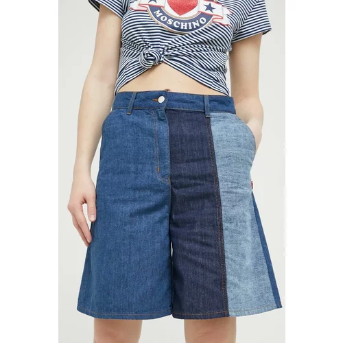 Love Moschino Traper kratke hlače za žene, s uzorkom, visoki struk
