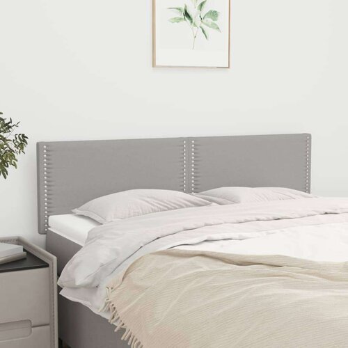  Uzglavlja 2 kom svjetlosiva 72 x 5 x 78/88 cm od tkanine Slike
