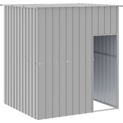 vidaXL Pasja uta s streho svetlo siva 165x153x181 cm pocinkano jeklo, (20956977) Cene