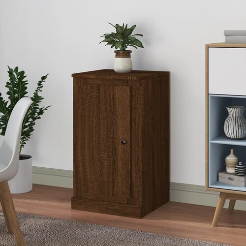  Komoda boja smeđeg hrasta 37,5x35,5x67,5cm konstruirano drvo Slike
