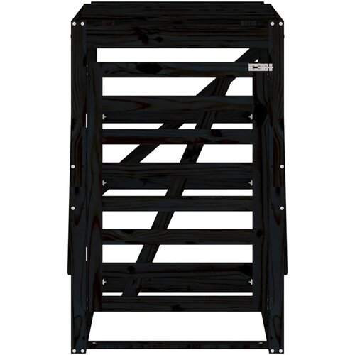  Spremi&amp;scaron;te za kantu za smeće crno 84x90x128,5 cm od borovine Slike