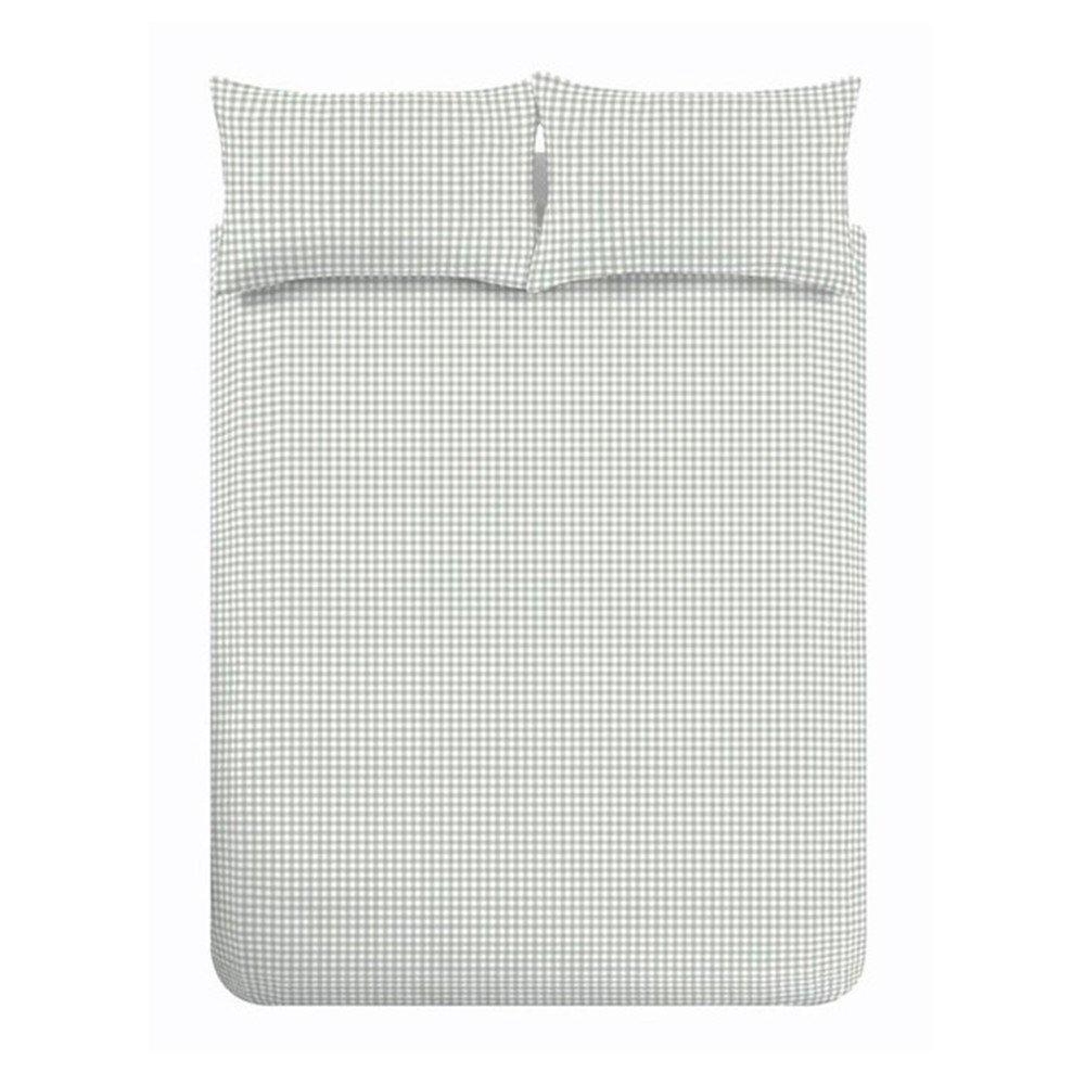 Catherine Lansfield Zelena 3-delna posteljnina za zakonsko posteljo 200x200 cm Bamford Gingham Check &ndash; Cene