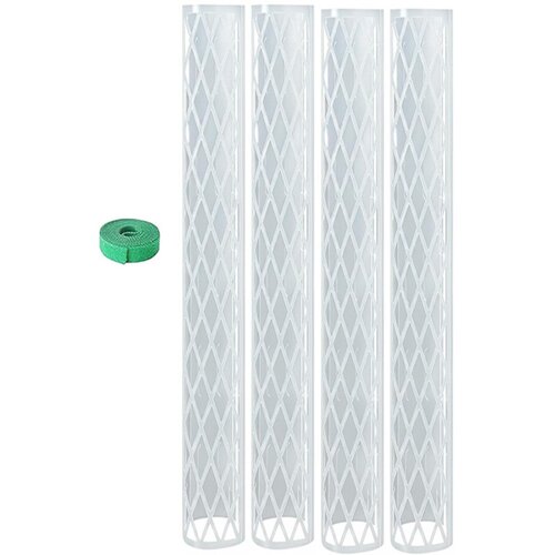 INF 4-delni set 16in (&amp;asymp;40 cm) plastičnih mahovih drogov v obliki črke D z ježkom &amp;ndash; bela opora za Monstera in plezalke, (5000248518) Slike