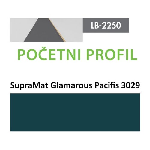 AGT profil Zidni MDF Početni LB-2250-A SupraMat Glam Pacific (3029) 2800x115x12mm ( 026-093 ) Cene