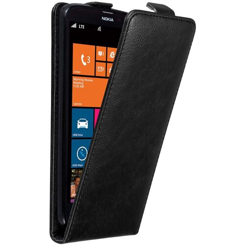 Cadorabo Ohi&scaron;je, združljivo z Nokia Lumia 1320 v nočna črna - Za&scaron;čitni ovitek v obliki flipa z magnetnim zapiranjem, (20564368) Cene