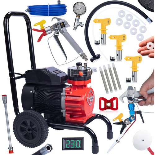 Rosfix Set Strong Storm RSS05 1100 &ndash; Airless Brizgalna Naprava 3500W, 22MPa, 18L/min | 29,5 kg, 1/4", (5000356558) Cene