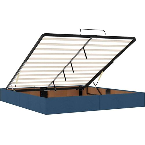 VidaXL otomanski krevet s madracem plavi 160x200cm od tkanine Slike