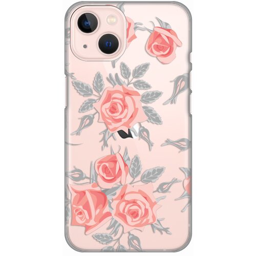 torbica silikonska print skin za iphone 13 6.1 elegant roses Slike