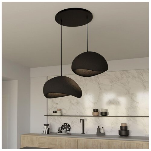Brilagi Luster na sajli WABI SABI 2xE27/40W/230V prečnik 60 cm crna Slike