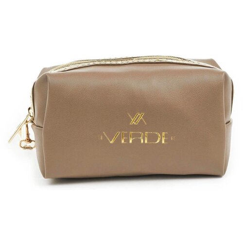 Verde Neseser cetvrtasti sa zlatnim paspulom 0237, 18×7×10 cm krem Cene