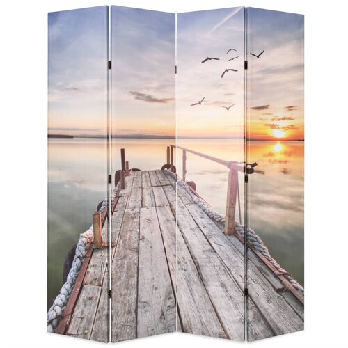 vidaXL Zložljiv paravan 160x170 cm jezero Cene