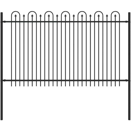  Ograda sa &amp;scaron;iljkom i lukom Crna 200 x 130 cm Slike