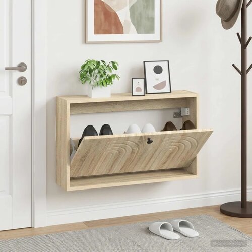  Ormar za cipele na zidu ALKMAAR 71 x 17 x 43 cm Hrast sonoma - Hrast sonoma Cijene