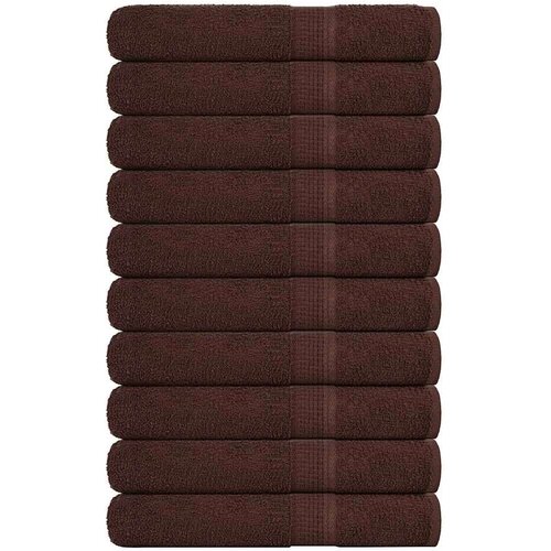 Brisače za savno 10 kos rjava 80x200 cm 360 g/m&amp;sup2; 100% bombaž, (21822800) Slike
