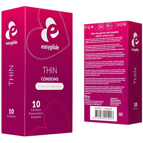 EasyGlide Extra Thin Condoms - 10 pieces Slike