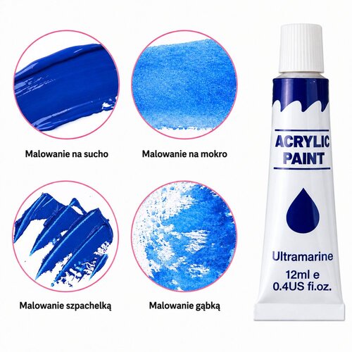  Set umjetničkih akrilnih boja 24 boje 12 ml Slike