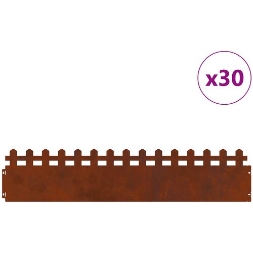  Rubnjaci za travnjak 30 kom. 103 x 0,05 x 22 cm Otporni čelik Slike