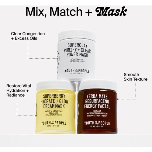 Youth To The People Superberry Dream Mask maska za osvetljevanje kože in hidratacijo 59 ml Slike
