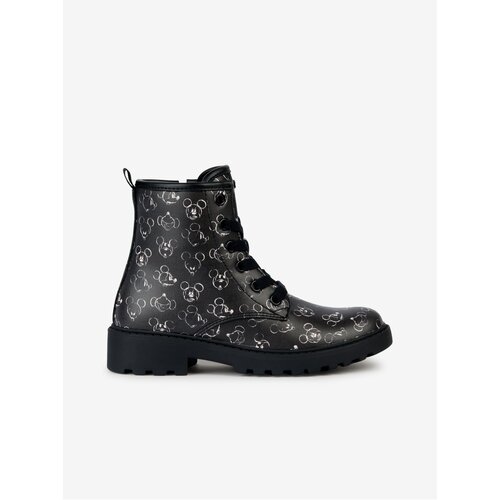 Geox Black Girls' Patterned Ankle Boots Casey - Girls Cene