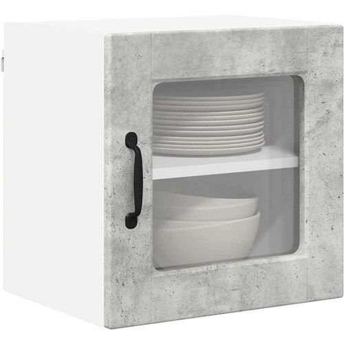  Zidni kuhinjski ormarić s policom Betonski sivi 40 x 31 x 40 cm Slike