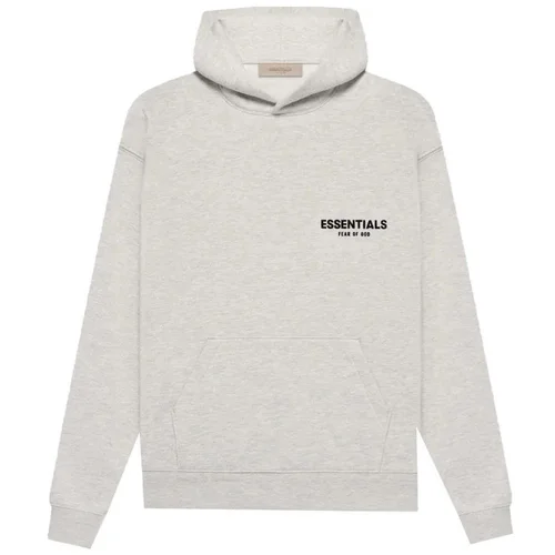 Fear of God Puloverji Essentials Hoodie Light Oatmeal FW22 Siva