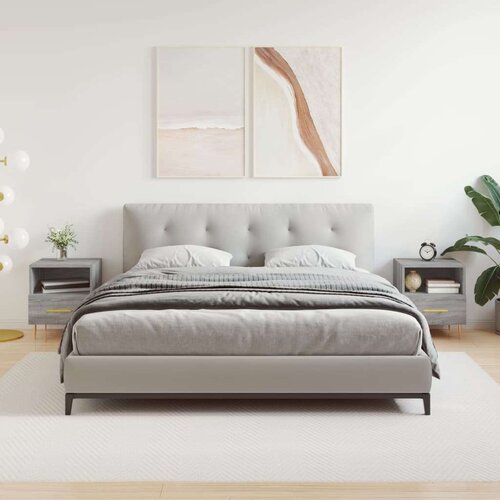 VidaXL Noćni ormarići 2 kom boja hrasta 40x35x47 5cm konstruirano drvo Slike