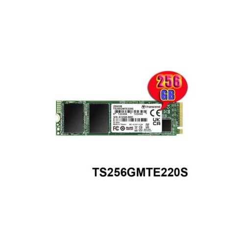 Transcend SSD 256GB M.2 NVMePCIe Gen3 x4,3,300/1,1250 MB/s Slike