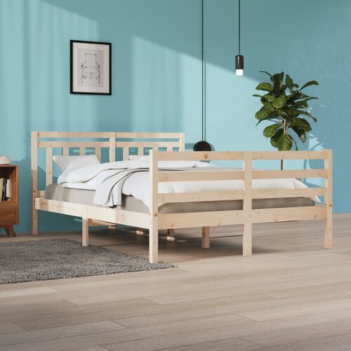 Furnova Posteljni okvir iz trdnega lesa 140x200 cm, (21944257) Slike