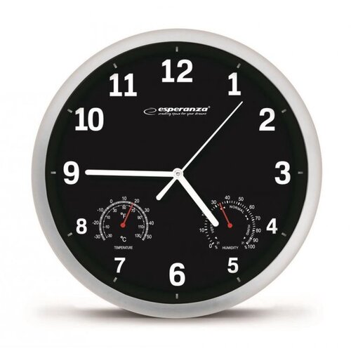 Esperanza EHC016K Mechanical wall clock Round Black Cijene