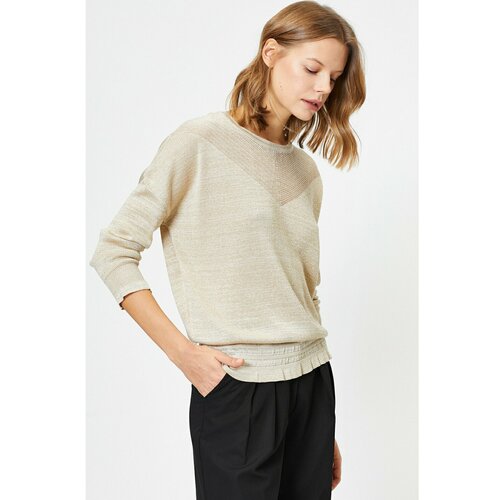 Koton knit detailed trojan sleeve glitter knitwear sweater Slike