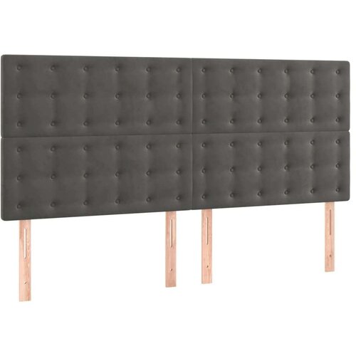  Krevet s oprugama i madracem tamnosivi 200x200 cm bar&amp;scaron;unasti Slike