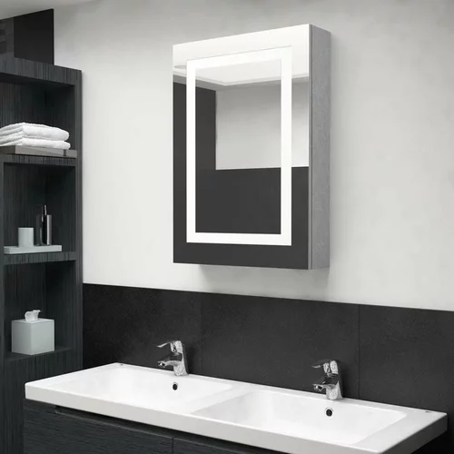  kupaonski ormarić s ogledalom boja betona 50 x 14 x 60 cm