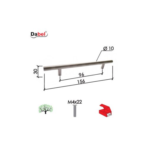 Dabel ručica za nameštaj C10 B-Ni 96/137/28/fi10mm Q 0205105 Cene