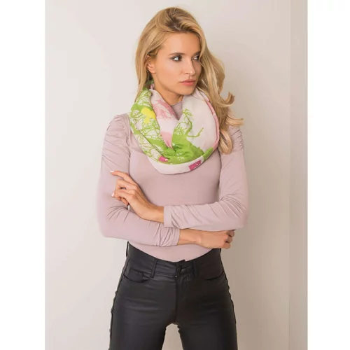Fashion Hunters Dark pink and green scarf with a print