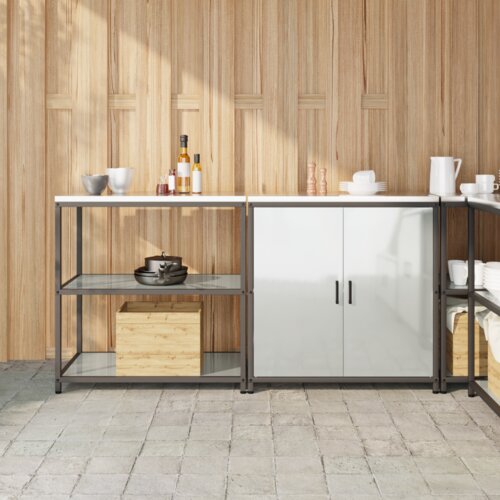  Kuhinjski set za pohranu 2 pcs Srebrna 180 x 50 x 92 cm Slike