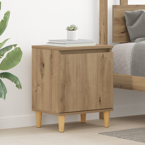 VidaXL nočna omarica iz umetnega hrasta Umetni hrast MDF 40 x 30 x 50 cm Slike