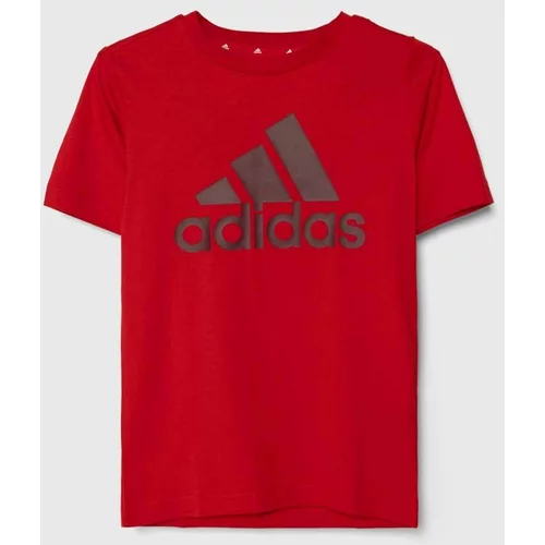 Adidas Dječja pamučna majica kratkih rukava boja: crvena, s tiskom