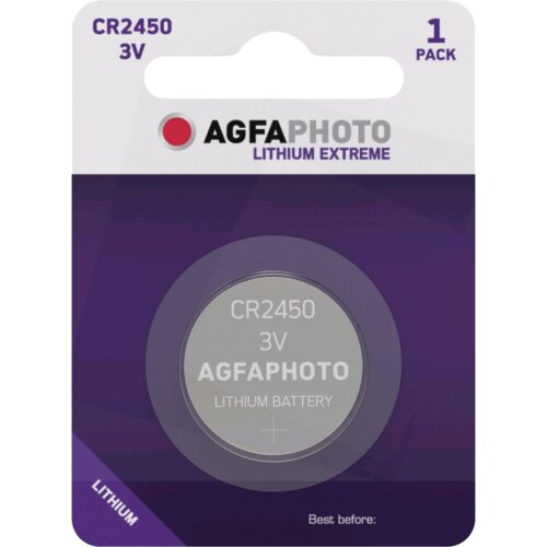 Agfaphoto Baterija litijska, CR2450, 3V, dugmasta, blister 1 kom. - CR2450 B1 Slike