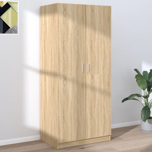 The Living Store Garderobna omara sonoma hrast 80x52x180 cm iverna plošča - Garderobna Omara, (21419686) Cene
